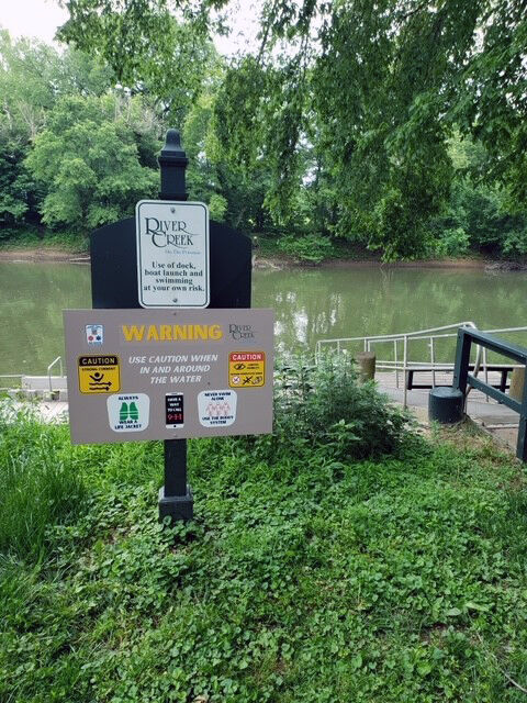 River Creek Water Safety Sign